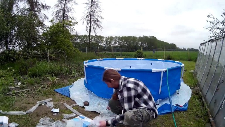 Vidange de l'eau du réservoir