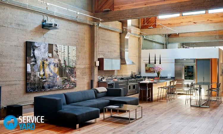 Gostinaya-Kuhnya-v-Stile-Loft