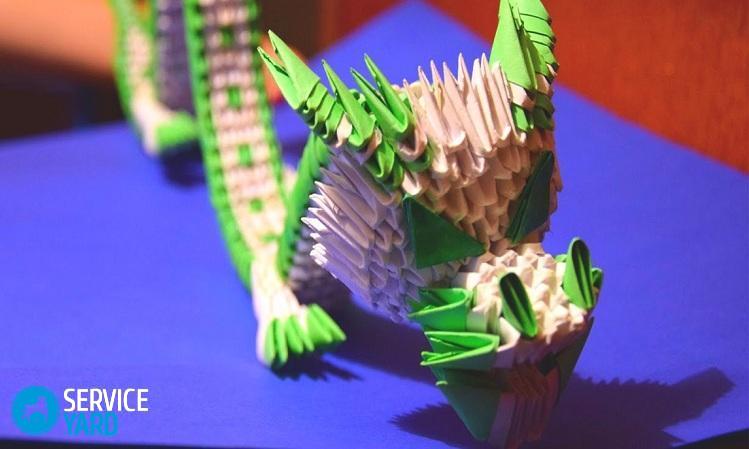 Tutoriel 3d-origami-vert-chinois-dragon-de-papier