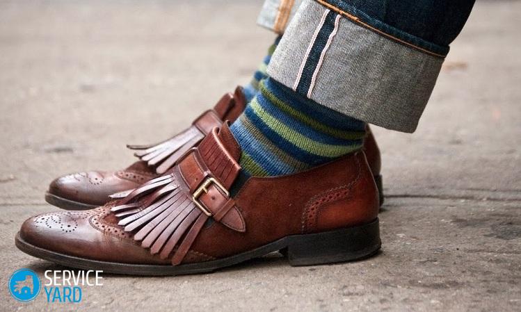 denim-chaussettes rayées-chaussures-congac-cuir-style-hommes
