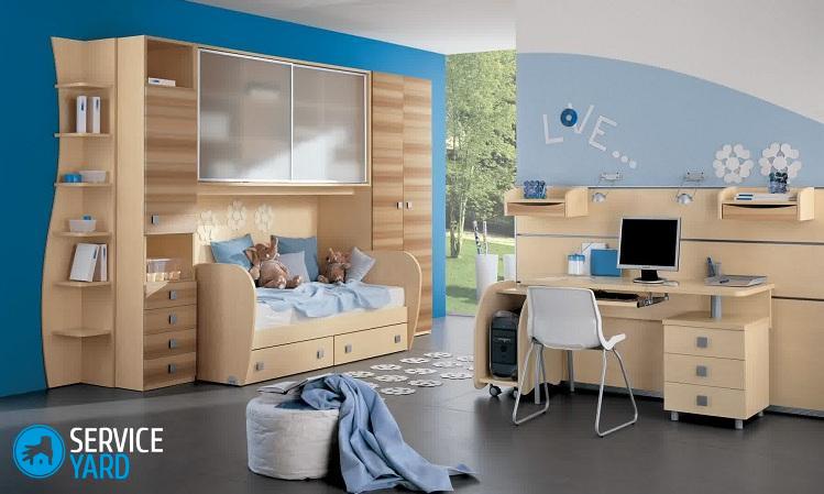 charmante-en-bois-chambre-meubles-ensembles-armoire-en-bois-lit-combiné-lumière-bleu-lit-coureur-belle-éléphants-poupées-embellir-la-chambre-enfants-design-intérieur