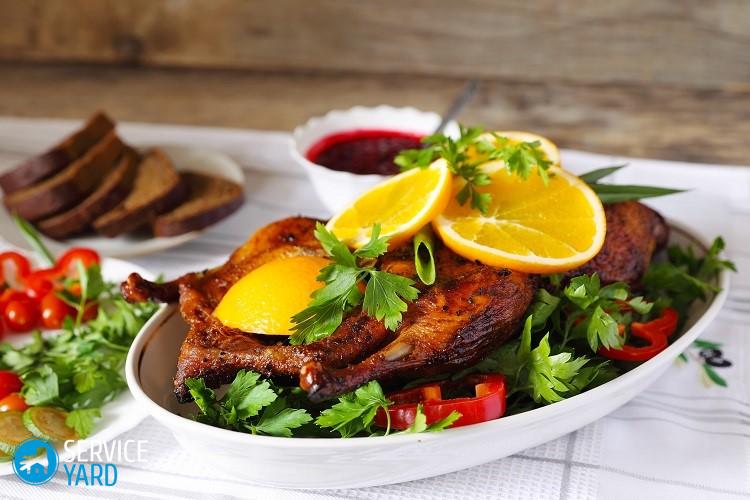 Canard rôti à l'orange